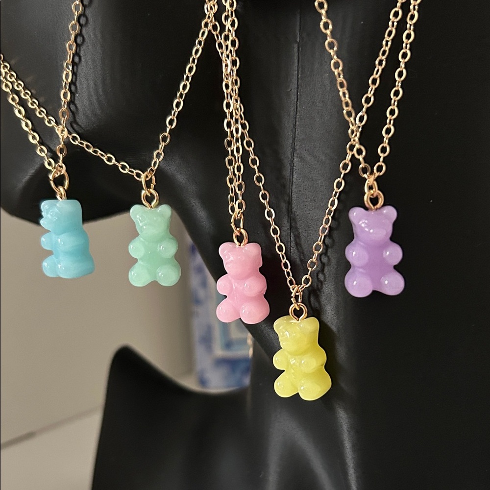 Pastel Gummy Bear Pendant Necklaces - Choose 1 - Picture 3 of 5